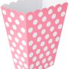 Hot Pink Polka Dot Treat Boxes, Pack of 8