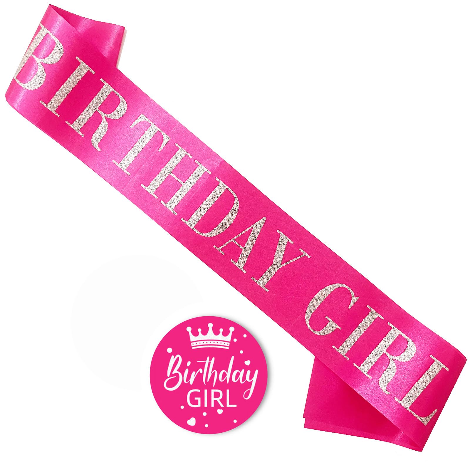 Birthday Girl Sash Sash Pink Flashing Birthday Girl The Party's Here — free download