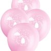 Latex Balloons - 30 cm - Pink Floral Elephant Baby Shower - Pack of 8