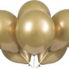 11" Latex Gold Platinum Balloons, Pack of 6