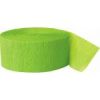 24m Lime Green Crepe Paper Party Streamer