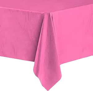 Lovely Pink Plastic Tablecloth, 9ft x 4.5ft