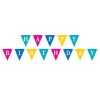 9ft Paper Bright Happy Birthday Bunting Flags