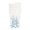 Paper Cups - 266 ml - Blue Floral Elephant Baby Shower - Pack of 8