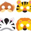 Paper Masks - Animal Safari Party - Pack of 8