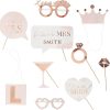 Pink and Gold Hen Party Photo Booth Props, Set of 10