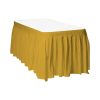 Plastic Gold Table Skirt, 14ft