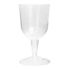 Plastic Wine Glasses - 162 ml - Clear - Pack of 8