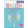 Printed Clear Sphere Helium Balloon - 38 cm - Colourful Birthday Balloon Design