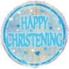 18" Foil Prism Blue Christening Balloon