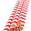 Red Striped Paper Straws, Pack of 10