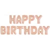 Foil Rose Gold Happy Birthday Letter Balloon Banner Kit