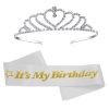 Satin It's My Birthday Sash