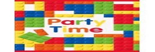 Building Blocks Birthday Party Loot Bags, Pack of 8