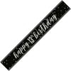 9ft Foil Glitz Black & Silver 13th Birthday Banner