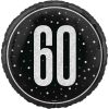 Glitz Black 60th Birthday Foil Balloon