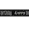 2.75ft Glitz Black & Silver Birthday Banner, Set of 2