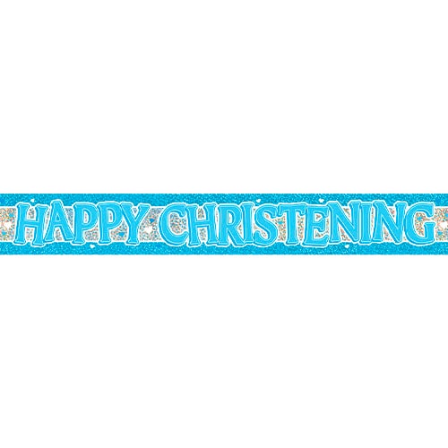 12ft Prism Blue Christening Banner