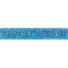 9ft Glitz Blue & Silver 30th Birthday Banner