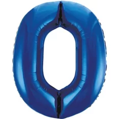 Giant Blue Foil Number 0 Balloon 86 cm / 34 inch
