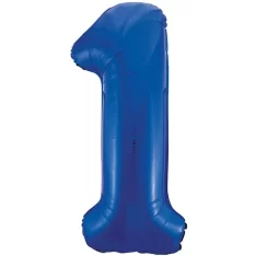 Giant Baby Blue Foil Number 1 Balloon 86 cm / 34 inch