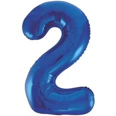 Giant Blue Foil Number 2 Balloon 86 cm / 34 inch