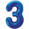 Giant Blue Foil Number 3 Balloon 86 cm / 34 inch