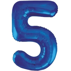 Giant Blue Foil Number 5 Balloon 86 cm / 34 inch