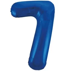Giant Blue Foil Number 7 Balloon 86 cm / 34 inch