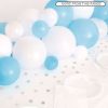 Blue White & Silver DIY Garland Balloon Arch Kit With Confetti