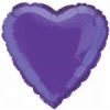 18" Foil Deep Purple Heart Helium Balloon