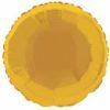 18" Foil Round Gold Helium Balloon