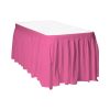 Plastic Hot Pink Table Skirt, 14ft