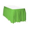 Plastic Lime Green Table Skirt, 14ft