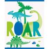 Blue & Green Dinosaur Plastic Party Loot Bags - Pack of 8