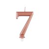 Metallic Rose Gold Number 7 Birthday Candle
