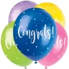 12" Latex Assorted Congratulations Balloons, Pack of 5