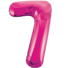 Giant Pink Foil Number 7 Balloon 86 cm / 34 inch