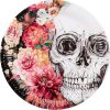 23cm Square Skull Day of the Dead Halloween Paper Plates, Pack of 10