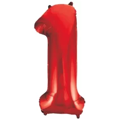 34" Giant Red Foil Number 1 Balloon