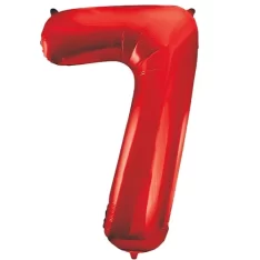 34" Giant Red Foil Number 7 Balloon