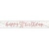 9ft Foil Glitz Rose Gold 50th Birthday Banner