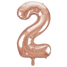 34" Giant Rose Gold Foil Number 2 Balloon 86 cm / 34 inch