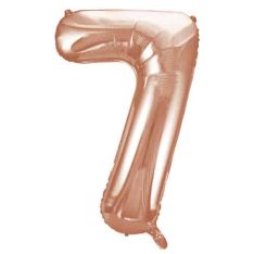 34" Giant Rose Gold Foil Number 7 Balloon 86 cm / 34 inch