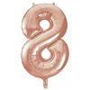 34" Giant Rose Gold Foil Number 8 Balloon 86 cm / 34 inch