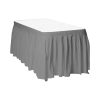 Plastic Silver Table Skirt, 14ft