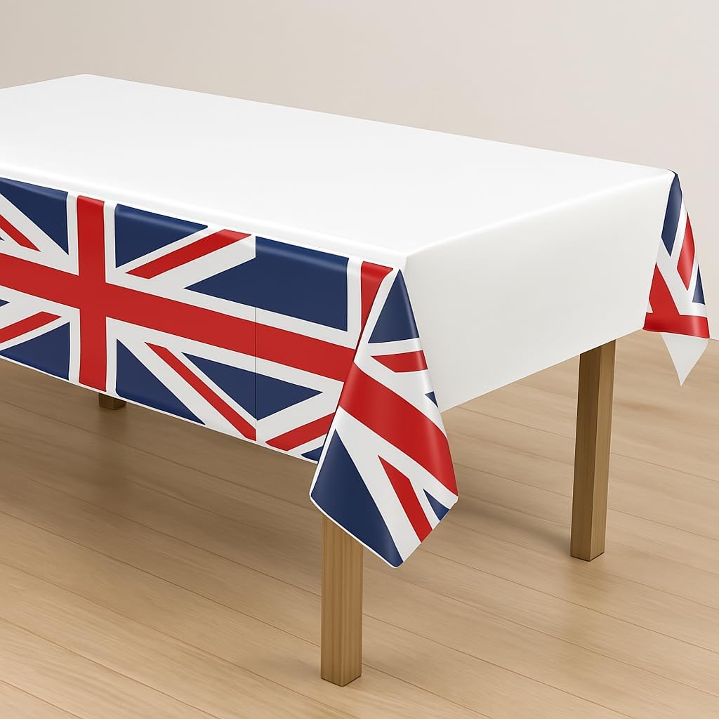Plastic US American Flag Tablecloth, 7ft x 4.5ft