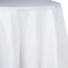 Round White Plastic Tablecloth
