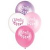 12" Latex Pink Bunting Christening Balloons
