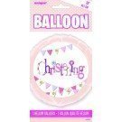 18″ Foil Pink Bunting Christening Balloon